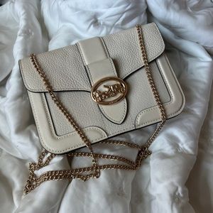 Coach Cream Georgie Crossbody Bag with Chain